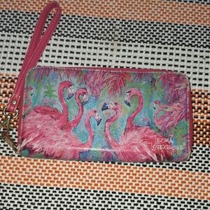 Pink Flamingo Wristlet